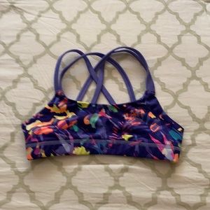 Girls purple sports bra